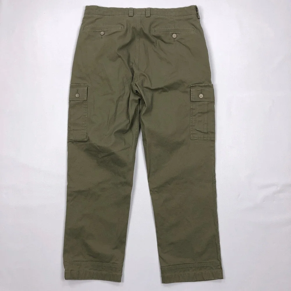 Duluth Trading Co Flex Ballroom Khakis Cargo Pants Men 34x30 Olive Green Relaxed